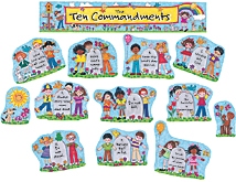 Craft Ideas Commandments on Children S Ten Commandments Bulletin Board Display Set